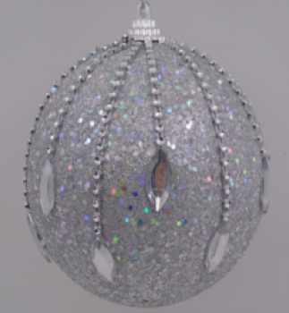 Boule de noel Argent 8cm 6pcs