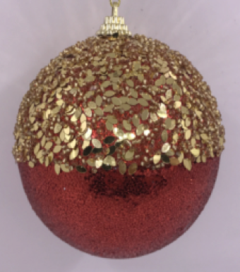Boule de noel Rouge 10cm 4pcs