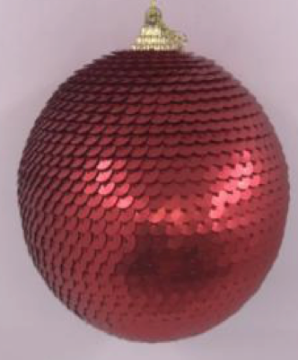 Boule de noel Rouge 8cm 6pcs