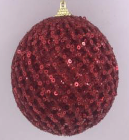 Boule de noel Rouge 10cm 4pcs