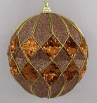 Boule de noel Cuivre 8cm 6pcs
