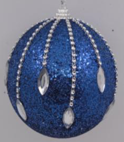 Boule de noel Bleu 10cm 4pcs