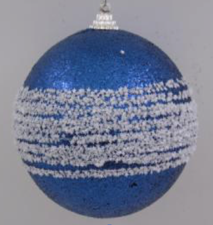Boule de noel Bleu 10cm 4pcs