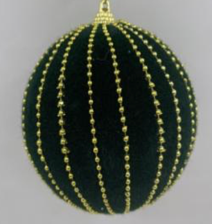 Boule de noel Vert bouteille 10cm 4pcs