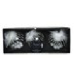 Boule verre ponpoms clair dia: 8 cm 