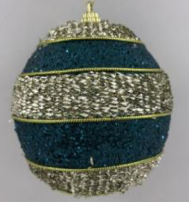 Boule de noel Bleu 10cm 4pcs