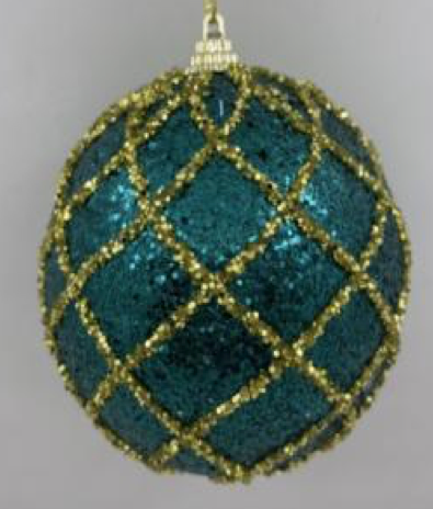 Boule de noel Bleu 8cm 6pcs