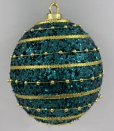 Boule de noel Bleu 8cm 6pcs