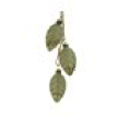 Feuilles verre ballantine, sequins vert sauge L: 2,40 cm - W: 4 cm - H: 8 cm 