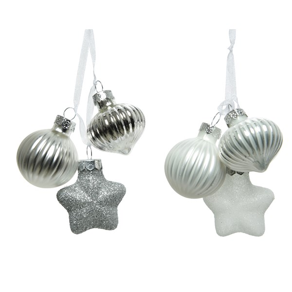 Figurine verre mix clargent 2cls assortie 3,5*4*11,5cm
