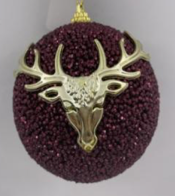 Boule de noel Bordeaux 10cm 4pcs