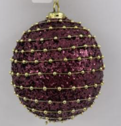 Boule de noel Bordeaux 8cm 6pcs