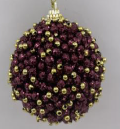 Boule de noel Bordeaux 8cm 6pcs