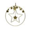 Cercle fer à étoiles or L: 0,30 cm - W: 25 cm - H: 25 cm 