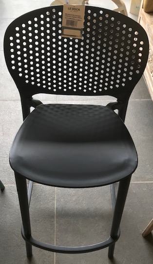 Chaise de comptoir H:65cm Gris Anthracite