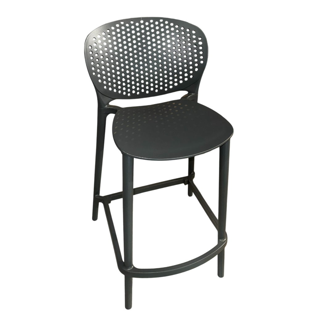 Chaise de comptoir H:65cm Gris Anthracite