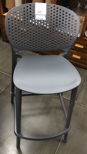 Chaise de Bar H:75cm Gris Anthracite
