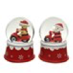 Boule à neige poly 2 ass rouge/couleur(s) L: 7 cm - W: 7 cm - H: 9,50 cm 