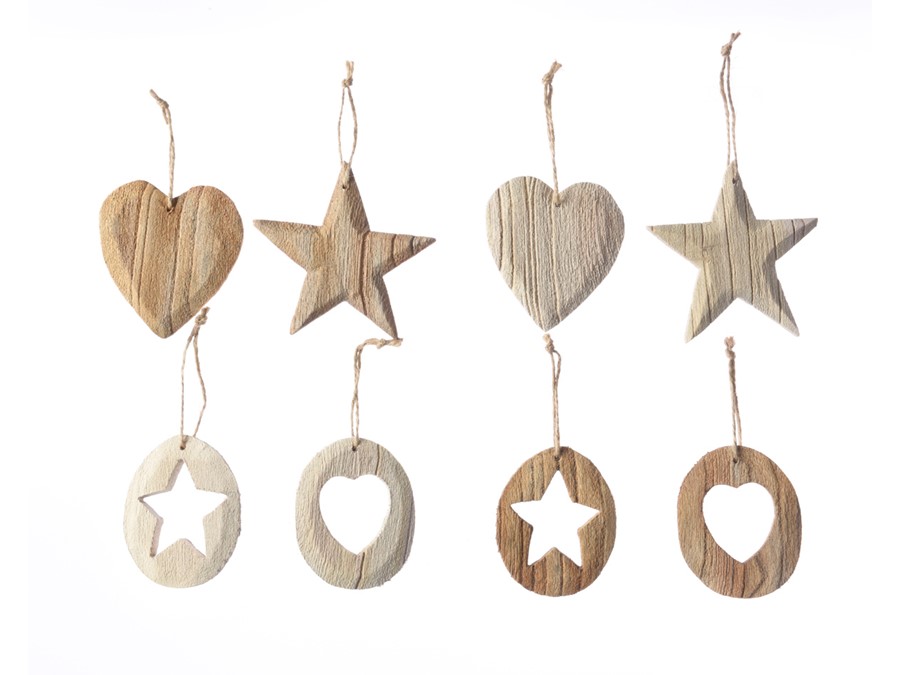 Suspension noel naturel 1,5x7,5x9cm