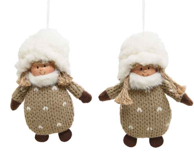 Enfant poly assis blanc laine/couler
