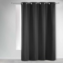 Rideaux à oeillets blackout occultant gris