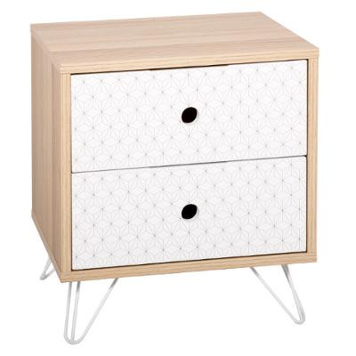 Chevet 2tiroirs MARRON L40*L30*H52,5CM