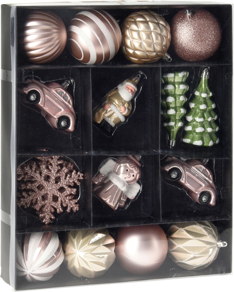 Boule de noel set 20pcs Rose
