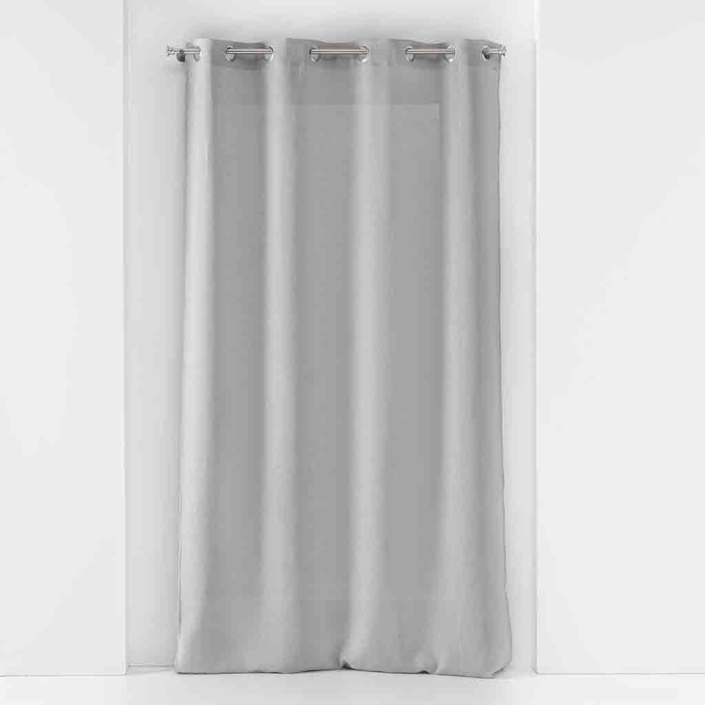 Panneau à oeillets 140x180cm voile tisse SOANE Gris