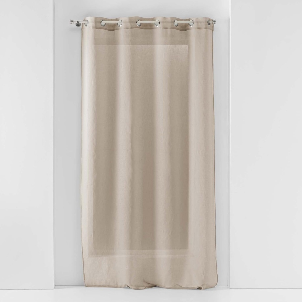 Panneau à oeillet 140x280cm voile sable SANDRA Lin
