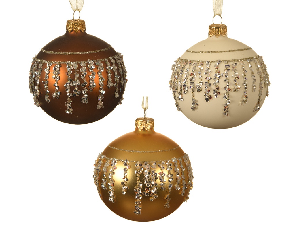 Boule de noel en verre  assortie dia8cm (copie)