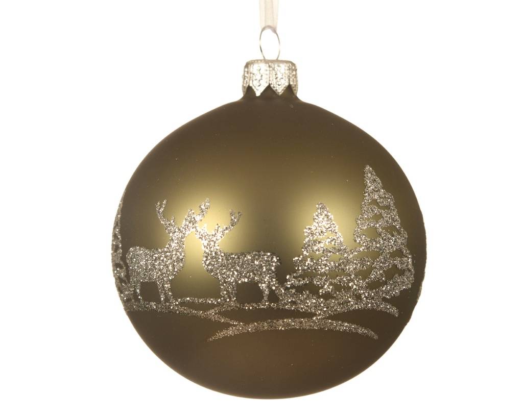 Boule de noel en verre  dia : 8cm