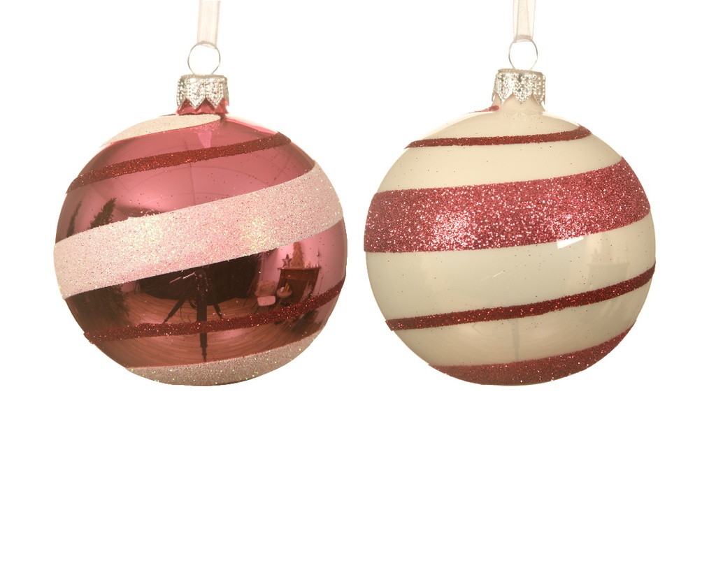 Boule de noel en verre  dia : 8cm