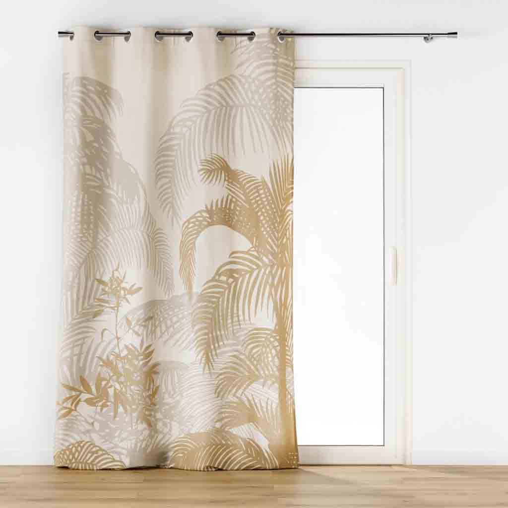 Rideau à oeillets 140x260cm coton/polyester imprime Baobab des places
