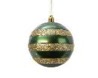 Boule de noel brillant-mat dia:8cm Vert pin