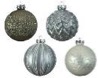 Boule de noel en verre assortie dia:8cm