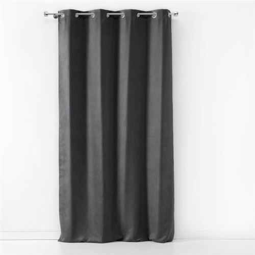 Rideau à oeillets occultant SUEDE uni SULTANE GRIS 135*240cm (copie)