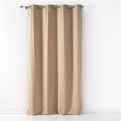 Rideau à oeillets occultant SUEDE uni SULTANE ANTHRACITE 135*240cm (copie)