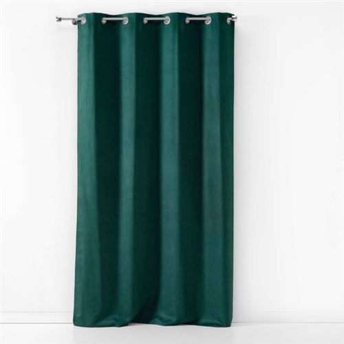 Rideau à oeillets occultant SUEDE uni SULTANE EMERAUDE 135*240cm (copie)