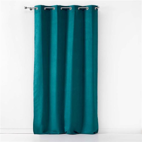 Rideau à oeillets occultant SUEDE uni SULTANE EMERAUDE 135*240cm (copie)