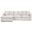 Sofa d'angle 100% déhoussable Natural  Gauche HOBART H84xL265xP158/104cm