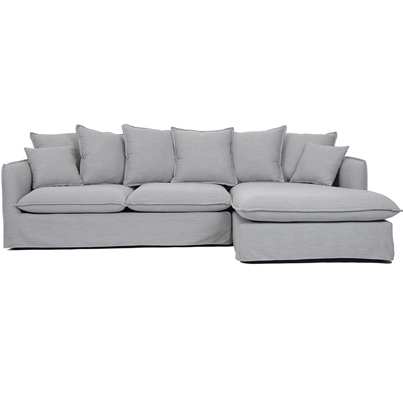 Sofa d'angle 100% déhoussable 265x158/104x84(h)cm Natural Droite (copie)
