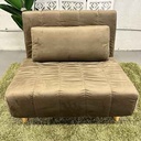 Fauteuil convertible CR02 Café H82xL100xP90 / Couchage H26xL100xP190