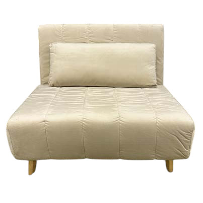 Fauteuil convertible CR01 Marron crème H82xL100xP90 / Couchage H26xL100xP190