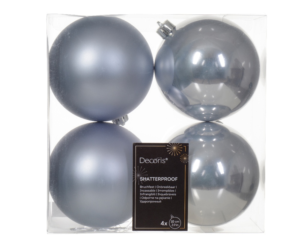Boule de noel brillant mat paillettes mix dia:8cm Mauve (copie)