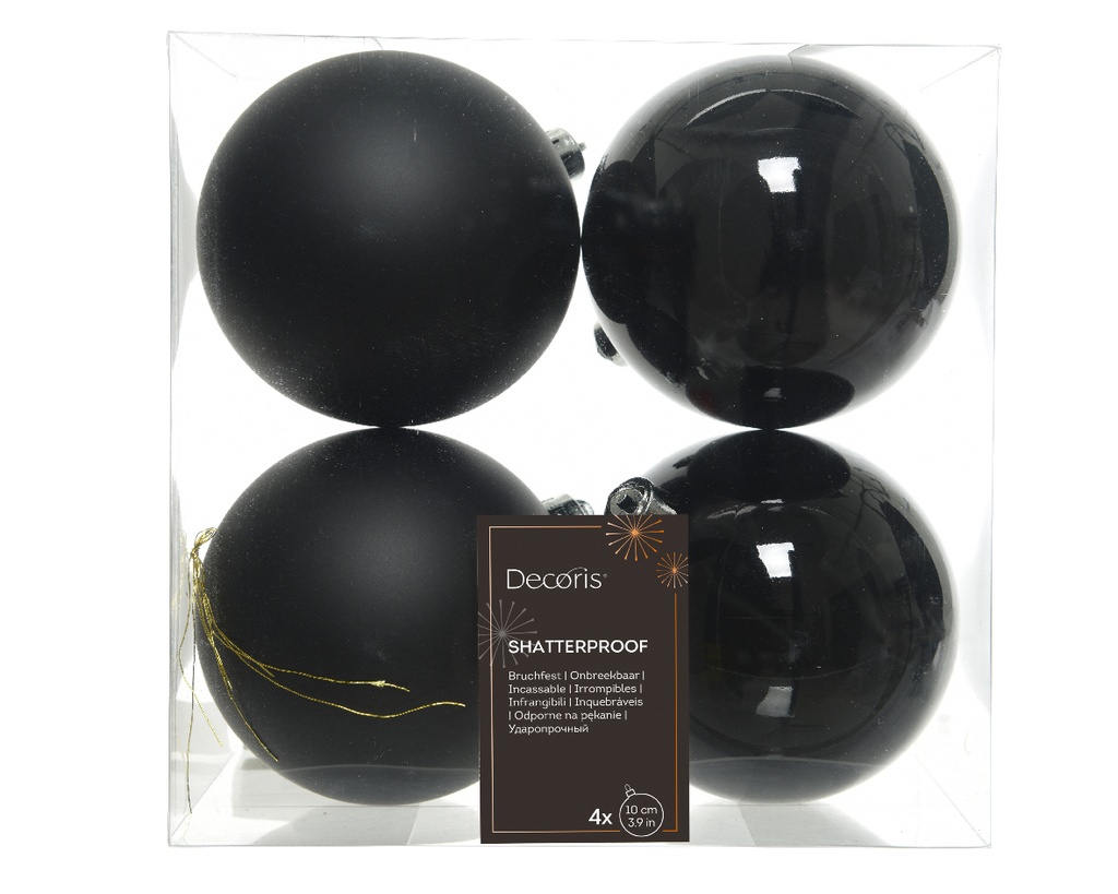 Boules de noel mat brillant mix 4pcs dia : 10cm Rose (copie)