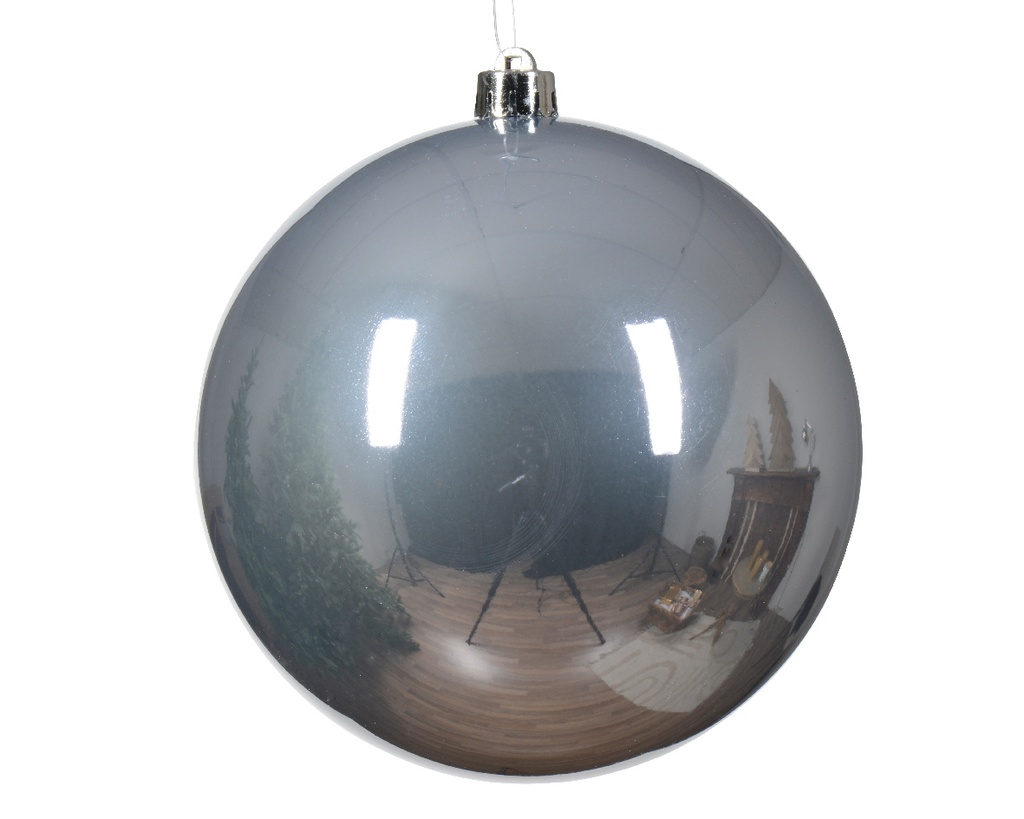 Boule de noel dia:14cm Bleu Vaporeux
