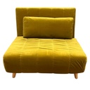 Fauteuil convertible EI2 Jaune Moutarde H82xL100xP90 / Couchage H26xL100xP190