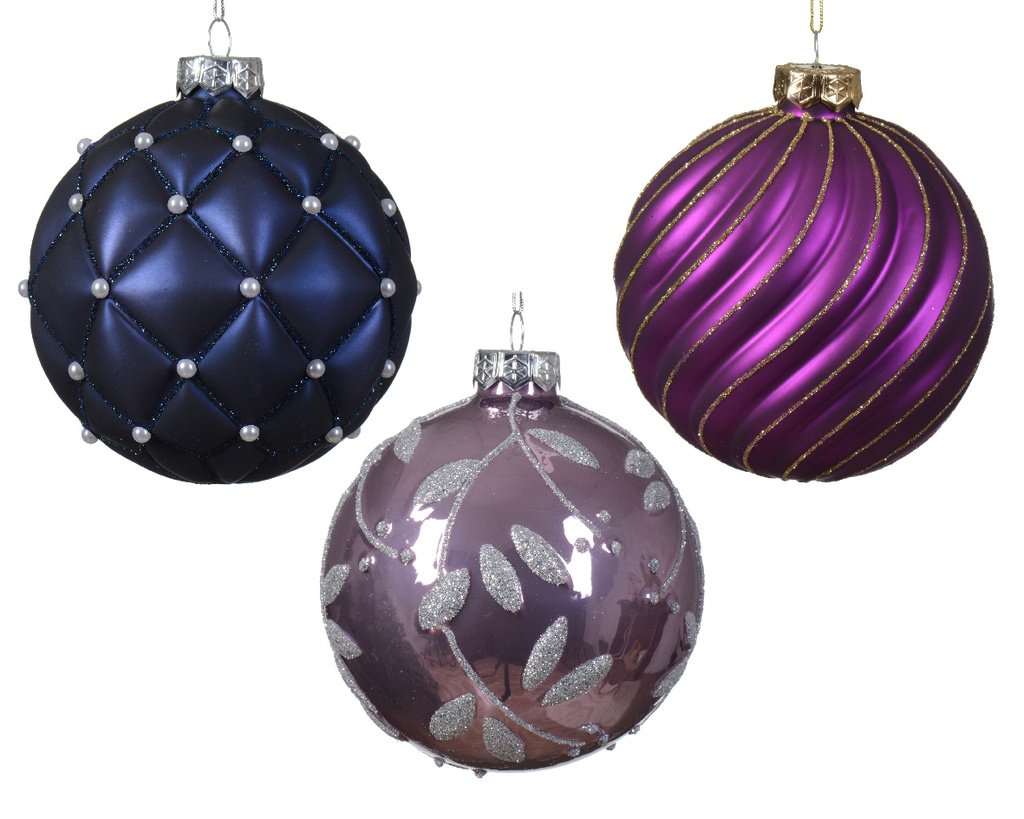 Boule de noel mix dia:10cm