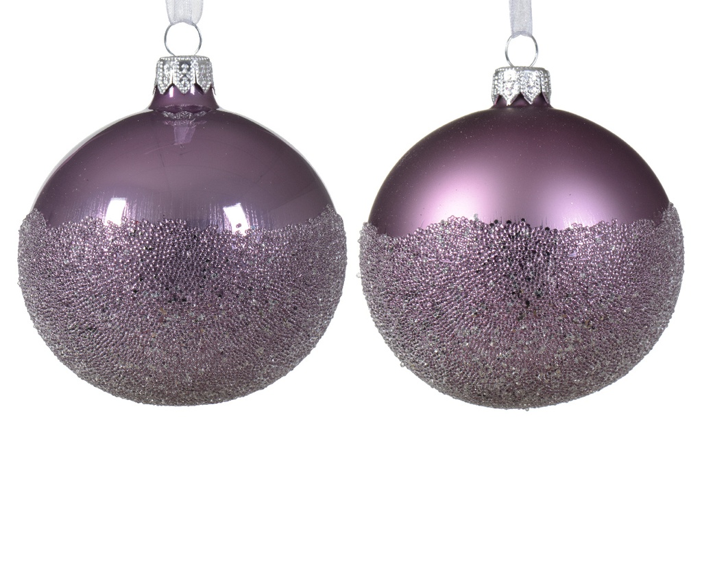 Boule de noel dia:8cm Violet (copie)