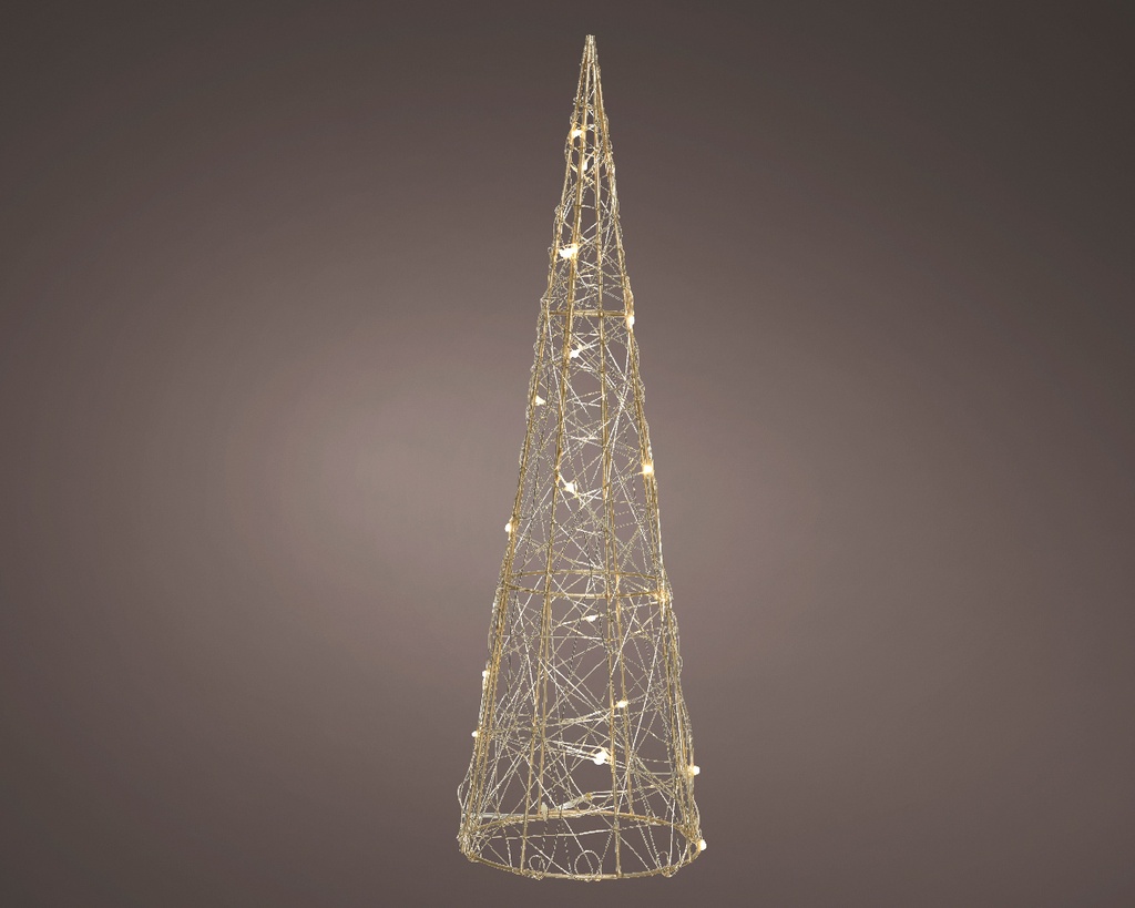 Cone lumineux micro led dia:20cm H:80cm Blanc Chaud